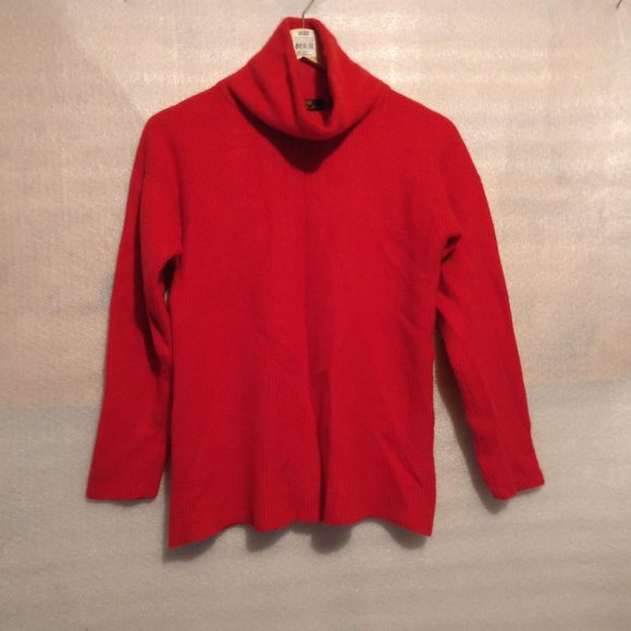 Gobi 100%Mongolian CASHMERE Turtleneck Chunky Pullover Sweater w/Measurement L - Picture 1 of 8